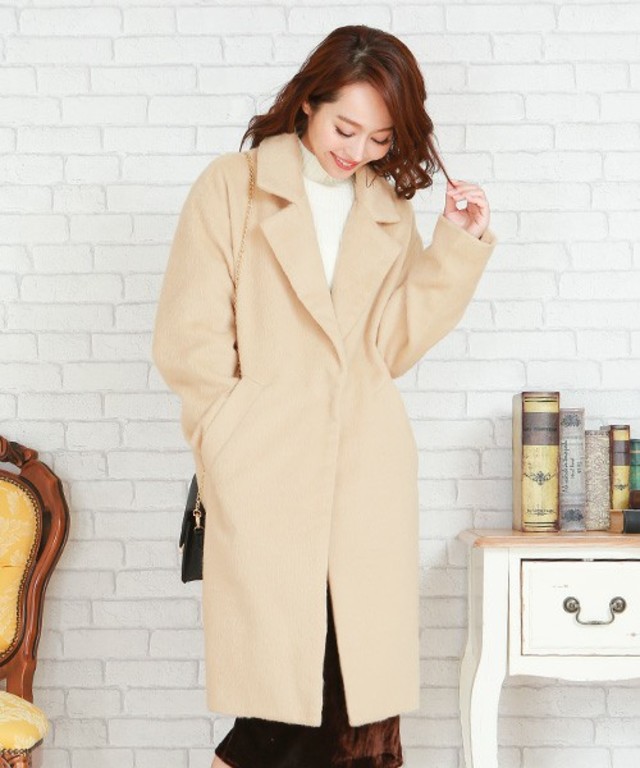 KOBE LETTUCE シャギーウール調ビッグチェスターコート