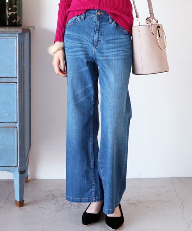 N.（N. Natural Beauty Basic）　デニムワイドパンツ