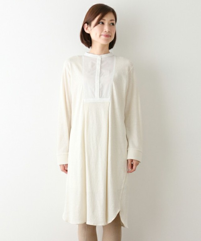 コットンシルクワンピース
