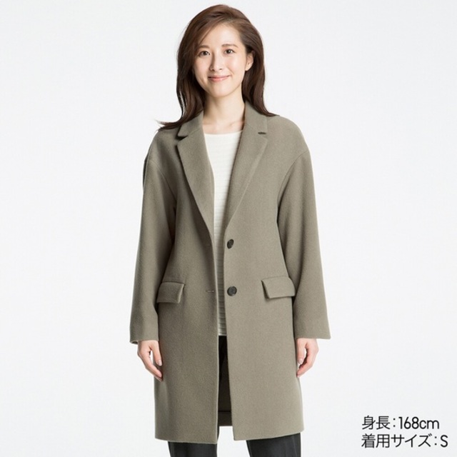 WOMEN ウールブレンドビッグシルエットテーラードコート