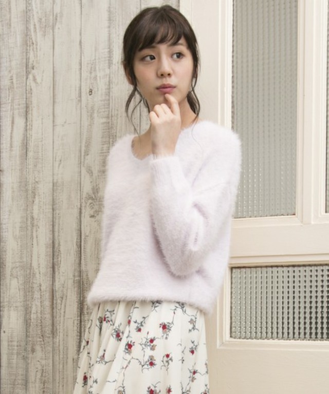 INGNI フェレットフェザーニュアンスＶ/ネックニット-2016ＡＷ-