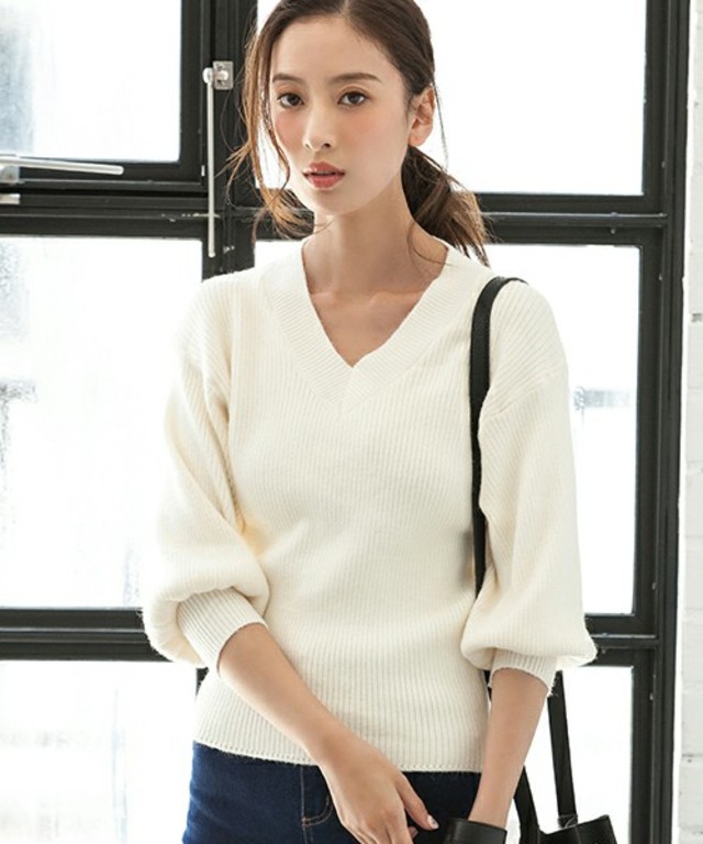 fifth Vネックドルマンニット