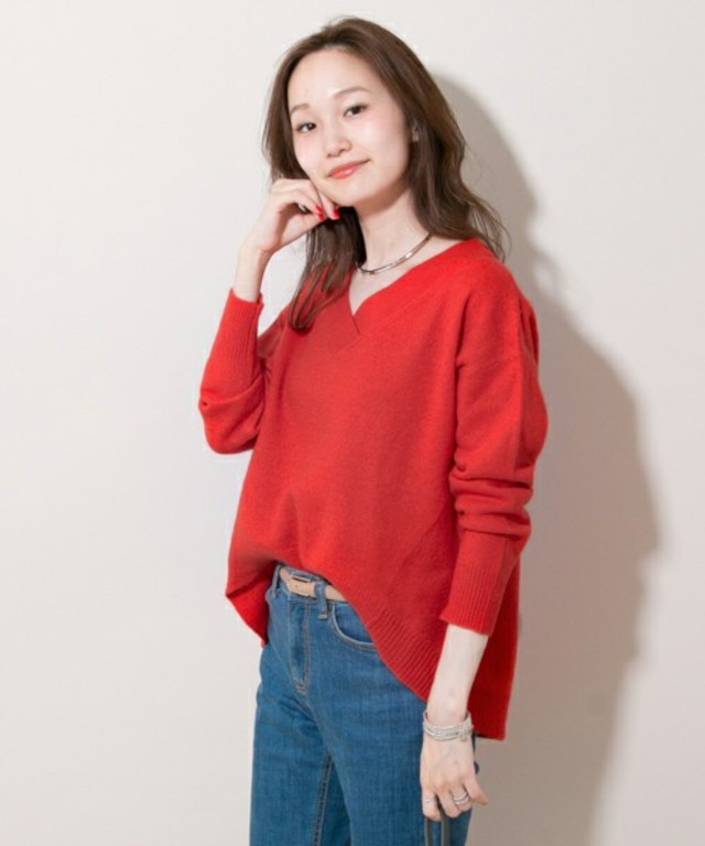 URBAN RESEARCH UR 圧縮Vネックニット