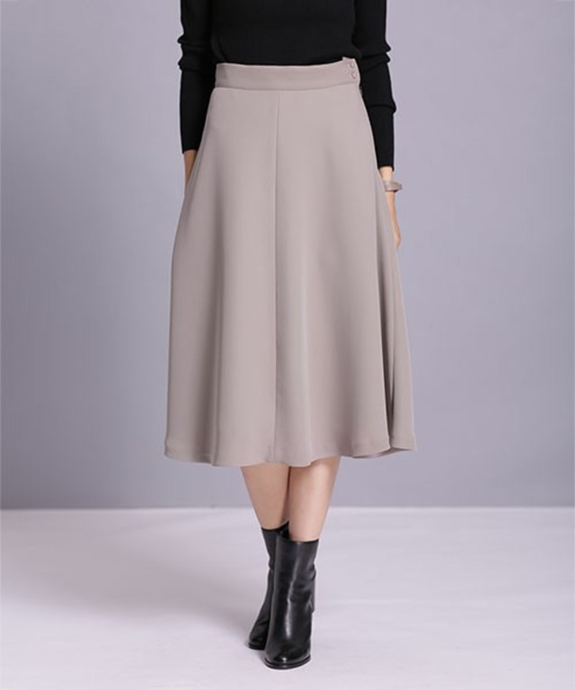 nano・universe 【予約】 ウォッシャブル/ 後切替フレアスカート