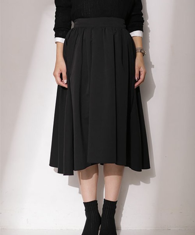 nano・universe バックロングギャザースカート