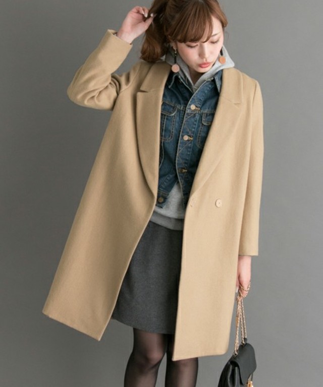 URBAN RESEARCH ROSSO KNITフード付チェスターコート