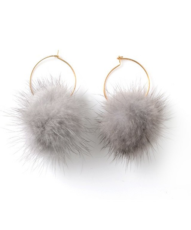 NEY ゴールドフープ・ファーピアス