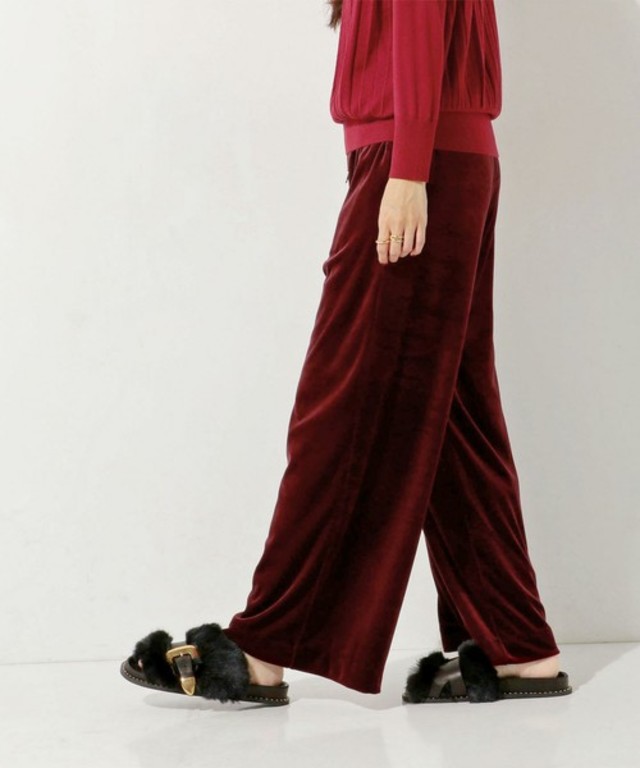 UWMM ベロアワイドパンツ
