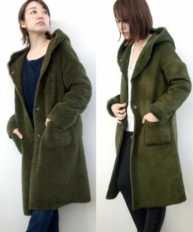 フェイクムートンリバーシブルコート