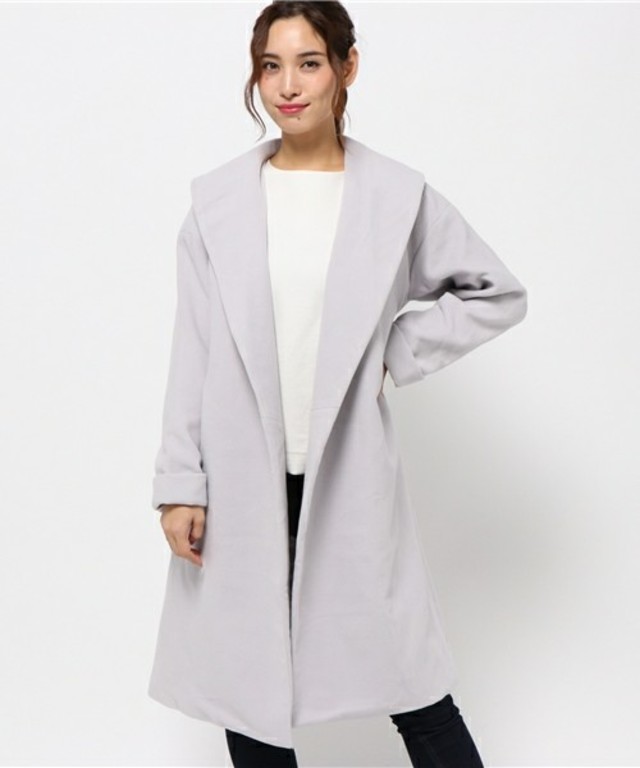 earth music&ecology 　ワイドカラーガウンコート