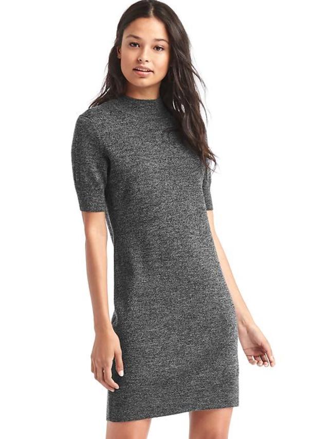 メリノウール モックネックワンピース