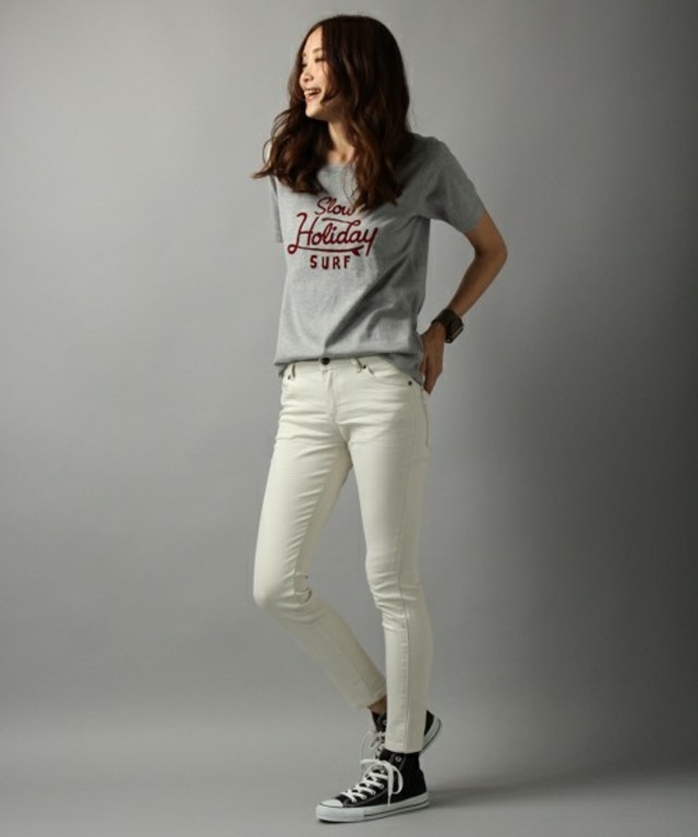 パウダースキニ－デニムパンツ　