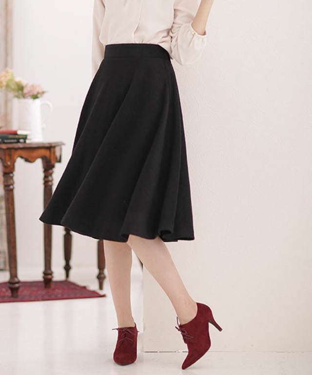 nano・universe ミディフレアスカート