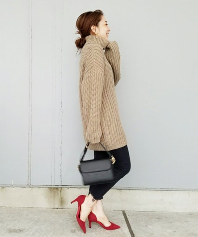 タートル畦編ニット