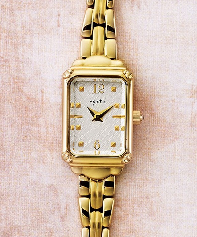 スクエアフェイスジュエリーウォッチ