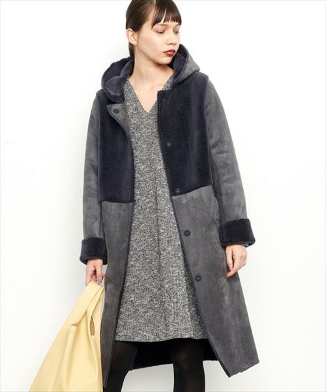 フェイクムートン2WAYコート