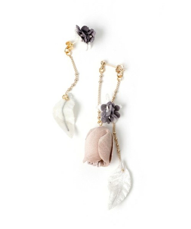 m.soeur ランタナとチューリップのピアス