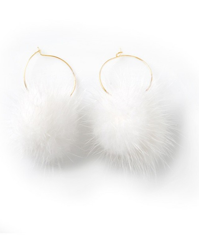 NEY ゴールドフープ・ファーピアス