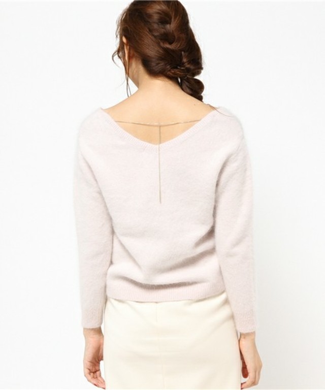 Apuweiser-riche / バックチェーンアンゴラVニット