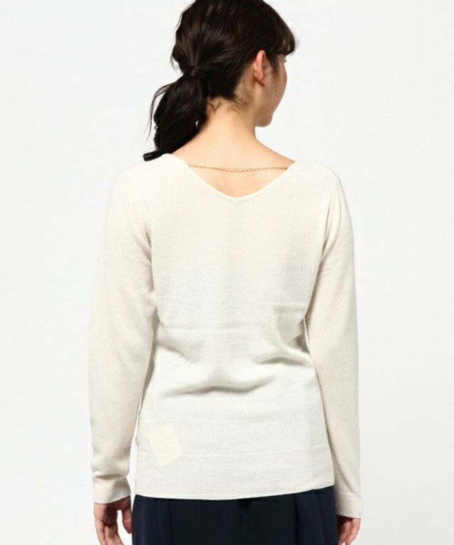 KATHARINE ROSS / カシミヤブレンドネックレス付プルオーバー