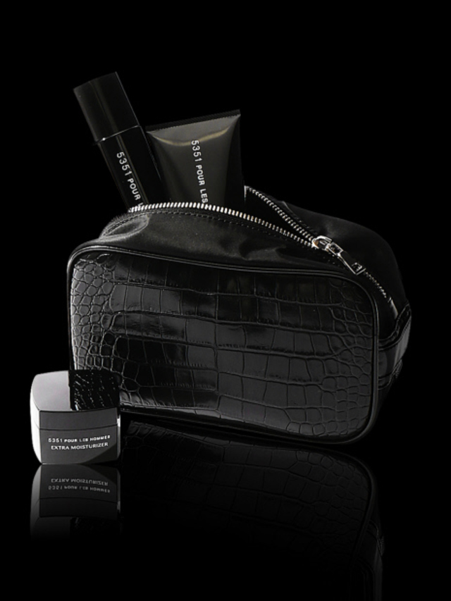 限定メンズコスメセット | 型押クロコポーチ付き