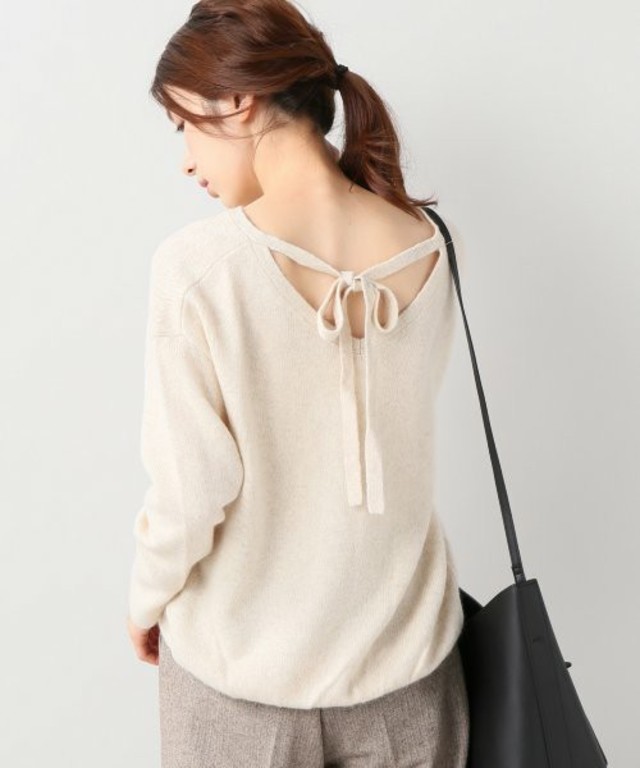 SLOBE IENA / アンゴラバック Vネックプルオーバー