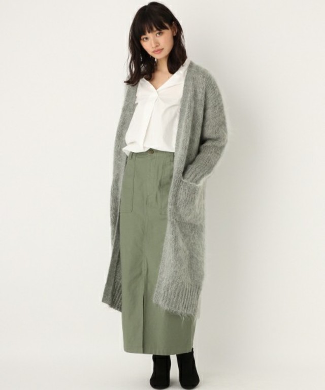 3Gモヘヤコンロングカーディガン