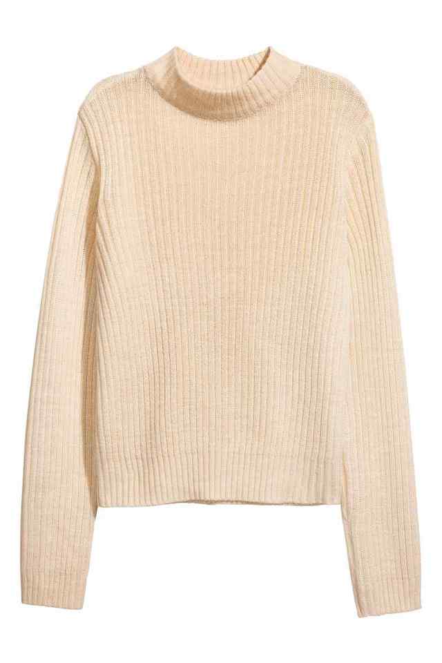 リブニットセーター