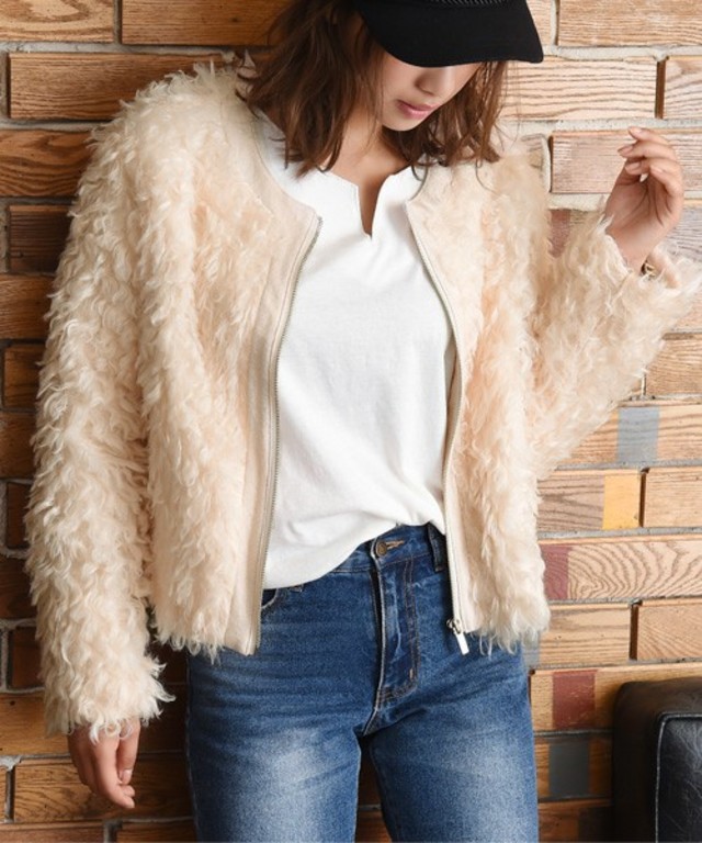 NEY　ふわふわプードルファージャケット