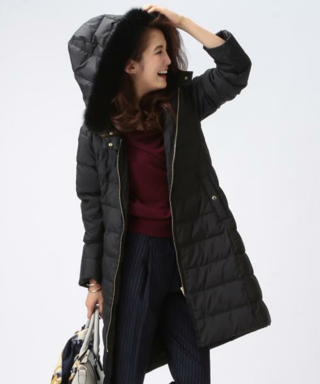 河田フェザー ロングダウンコート