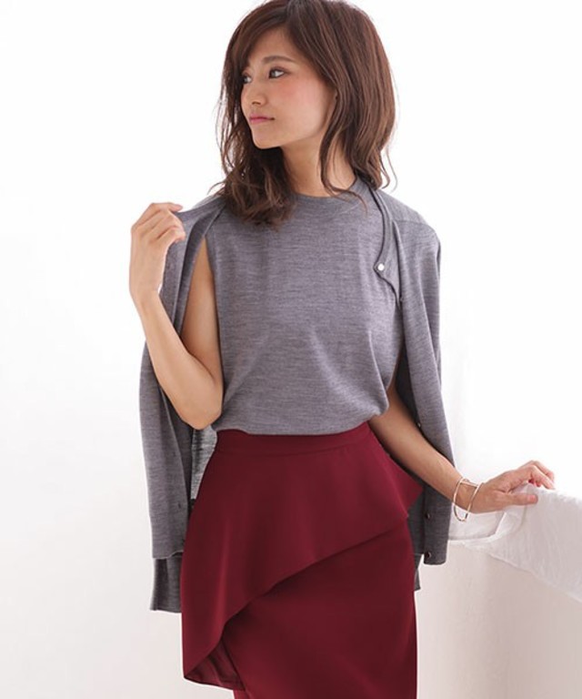 【CLASSY. 12月号掲載】【Oggi 11月号掲載】 Couture-line（クチュールライン）　ニットアンサンブル/ ウォッシャブルウール