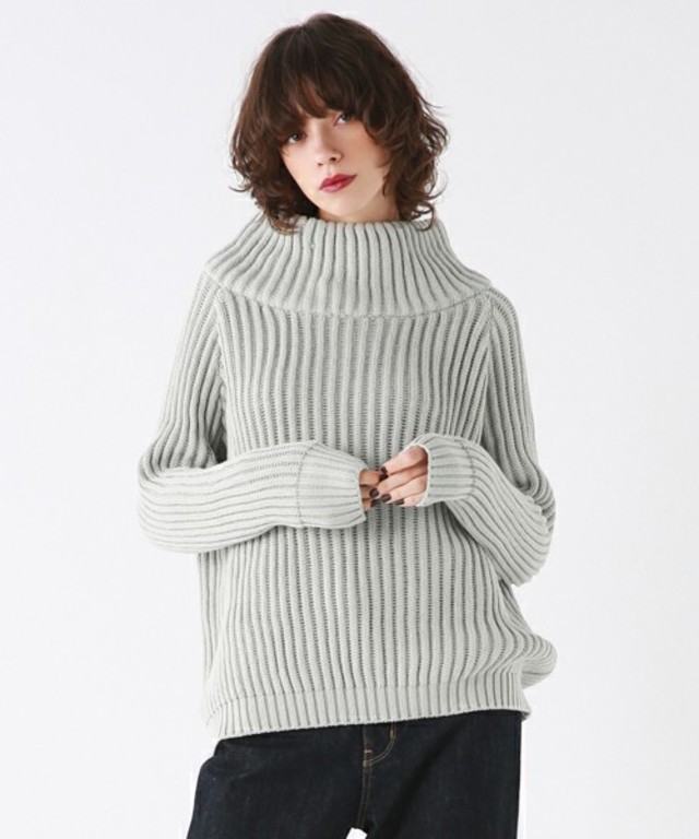 BLACK BY MOUSSY Big turtleneck knit