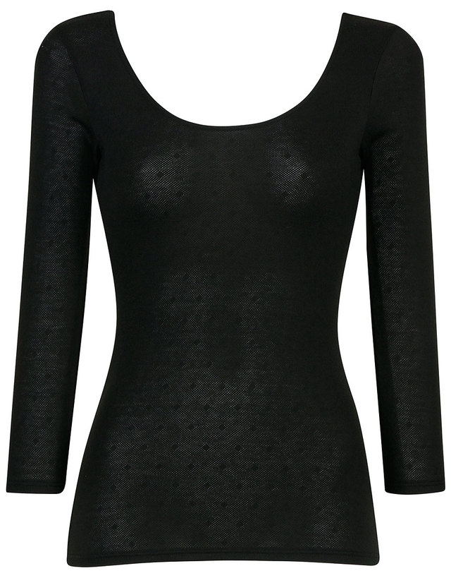 ＜ワコール＞ワコールニット あたたメッシュ トップ（8分袖）