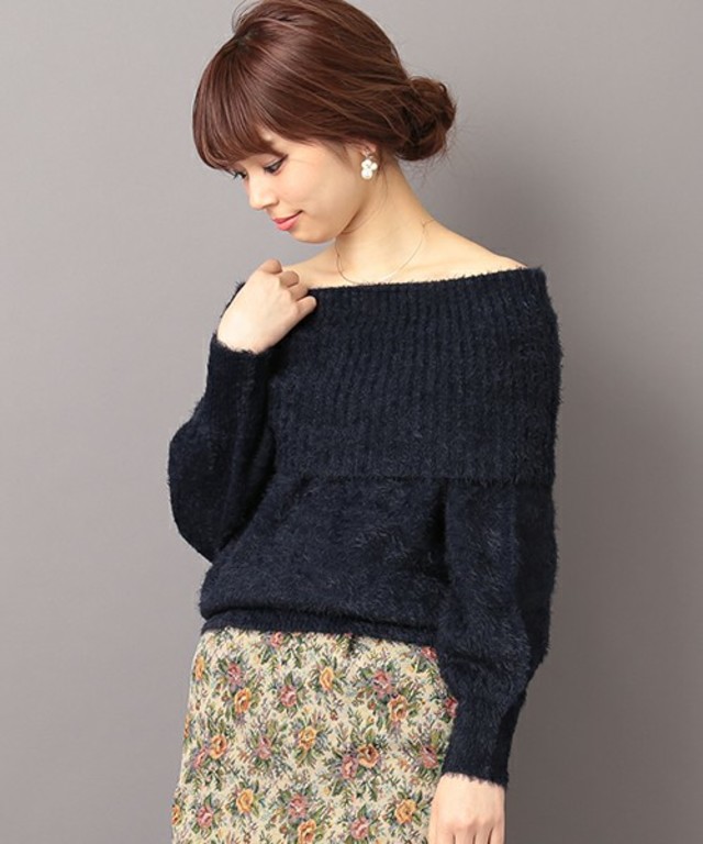 natural couture シャギーふんわりオフショル