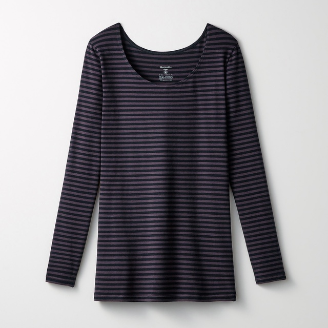 ＜ベルメゾン＞あったかインナー・綿混長袖（ホットコット）