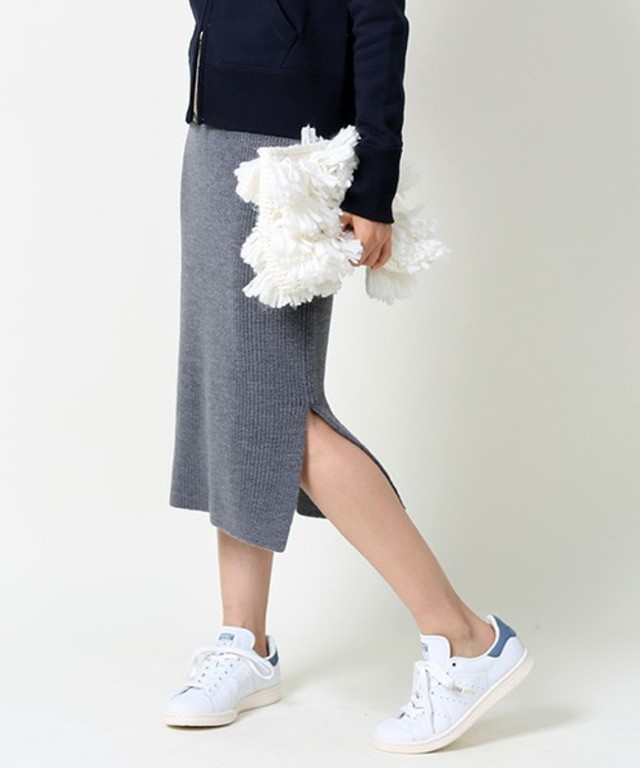 イタリアンヤーン畦ニットスカート