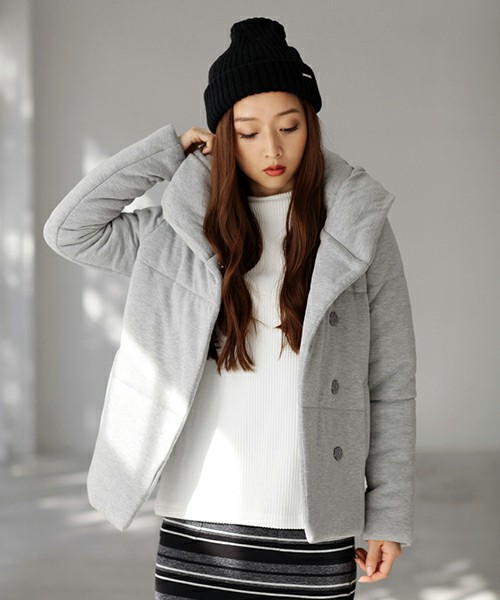 AZUL by moussy カット中綿キルティングブルゾン