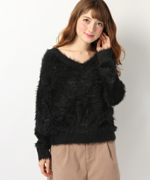 Heather シャギーヤーンニット