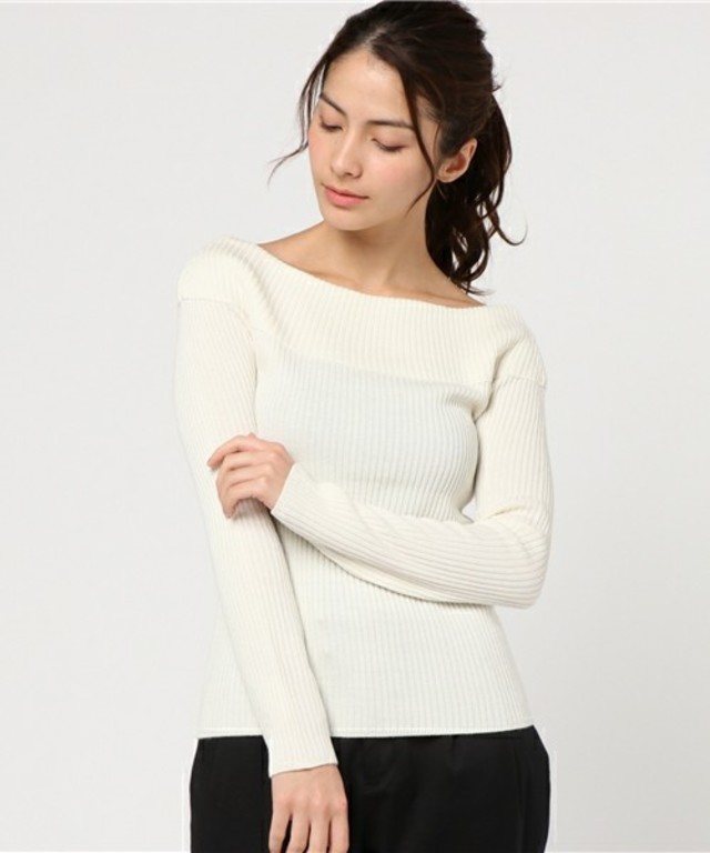 JILLSTUART/ソフィアオフショルリブニット