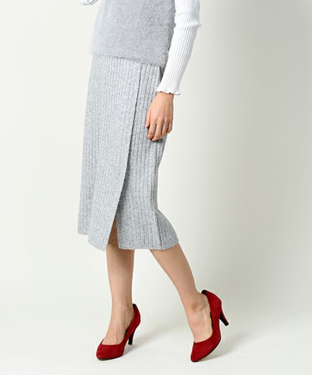 FREAK'S STORE カシミヤ 混 リブニットスカート