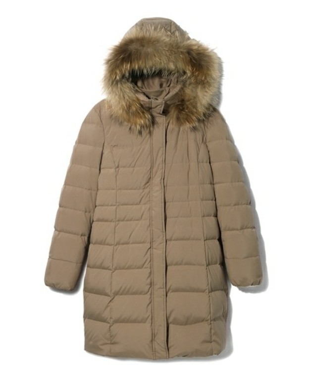 INDIVI [L]ピーチタフタダウンコート