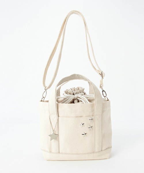 VENCEEXCHANGE スターキャンバス2WAY巾着トート