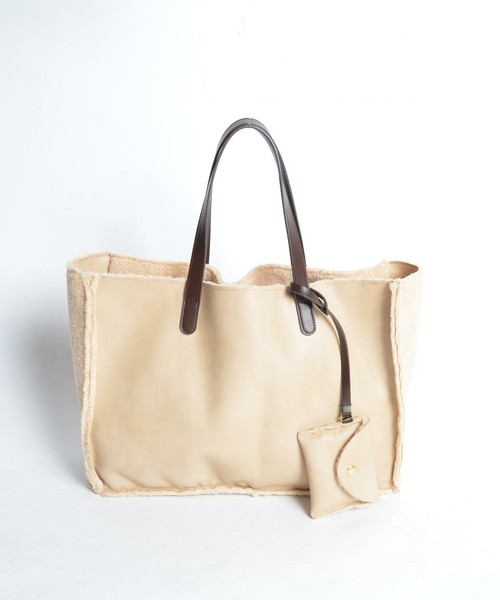 Khaju:フェイクムートンリバーシブルトート