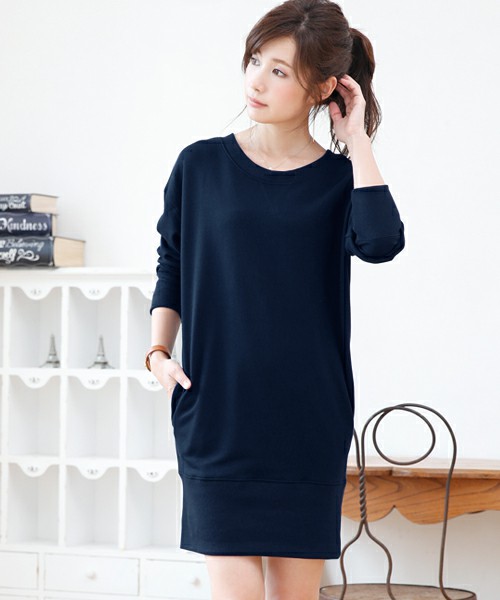 Pierrot ドルマンスウェットワンピース