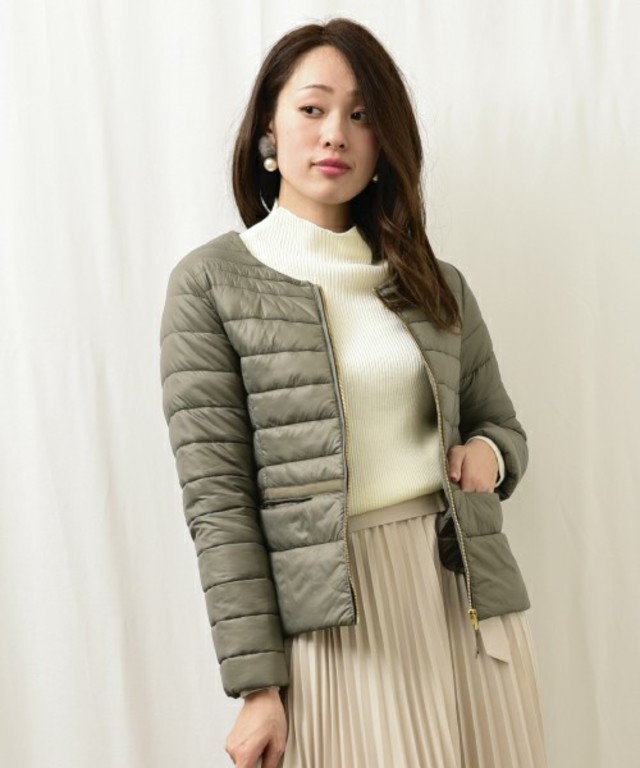 INTERPLANET/ノーカラーヘムライトショートダウン