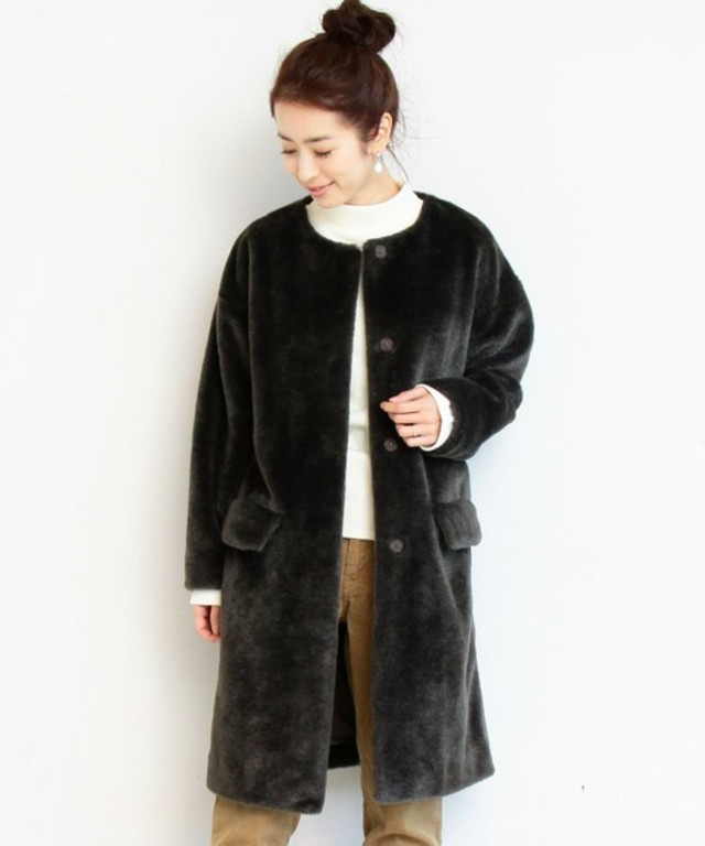 BEAUTY&YOUTH UNITED ARROWS エコファー ノーカラーコート