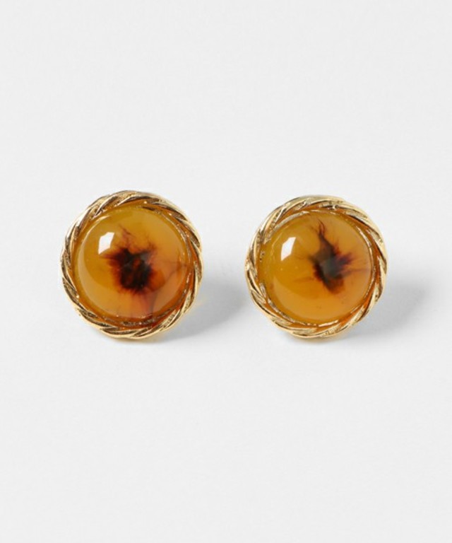 ME% / ストーンライクボタンイヤリング