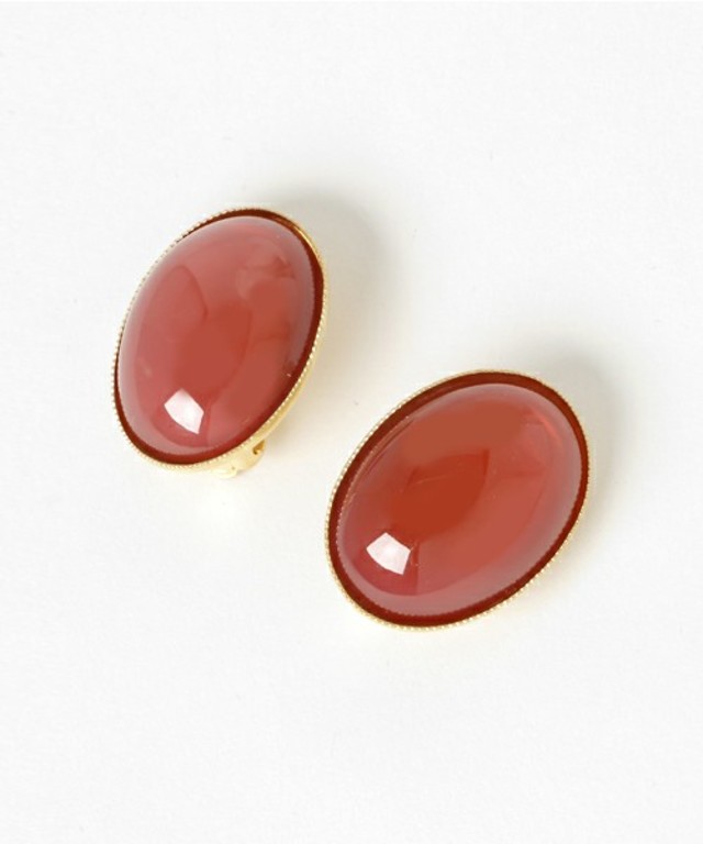 Demi-Luxe BEAMS / パリオーバルガラスイヤリング