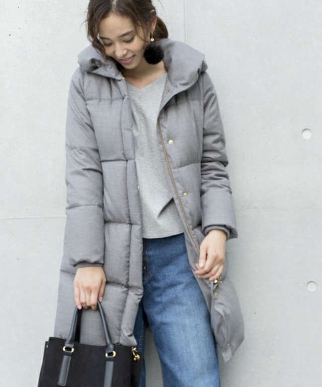 【STUDIOUS】ショールカラーロングダウンコート