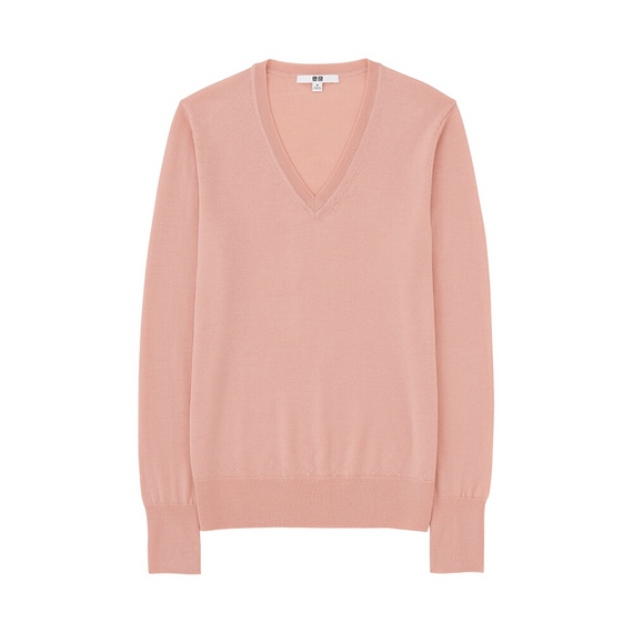 エクストラファインメリノVネックセーター